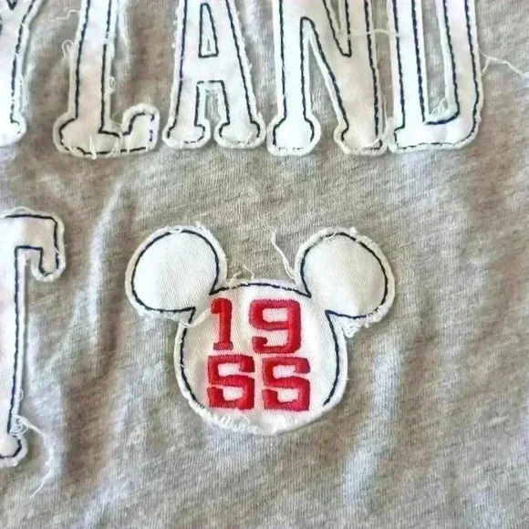 Disneyland Resort Women's Gray Distressed Cotton Baseball Tee L - Picture 10 of 14